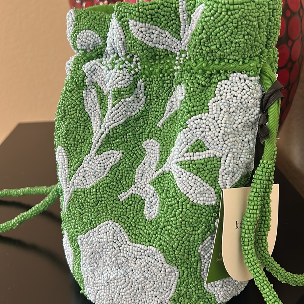 Kate Spade x Target NWT Beaded Classic Rose Drawstring Bucket Bag - Picture 6 of 10